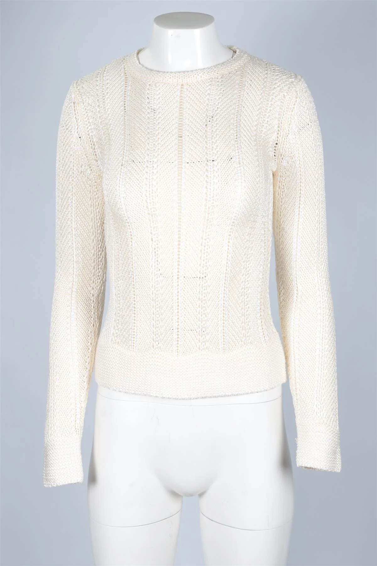 ZIMMERMANN CREAM CROCHET SWEATER UK 10 - Image 2