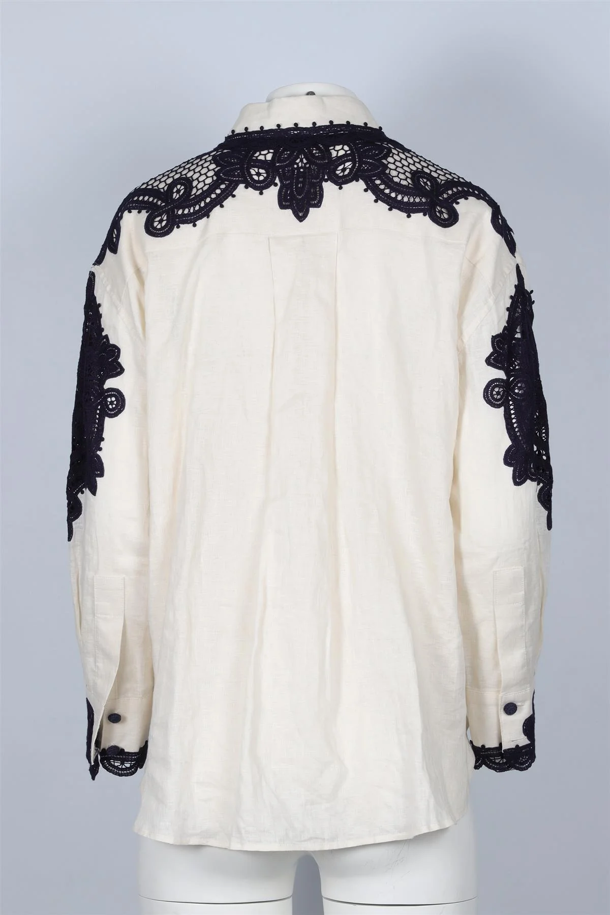 ZIMMERMANN CREAM LINEN SHIRT UK 6 - Image 4