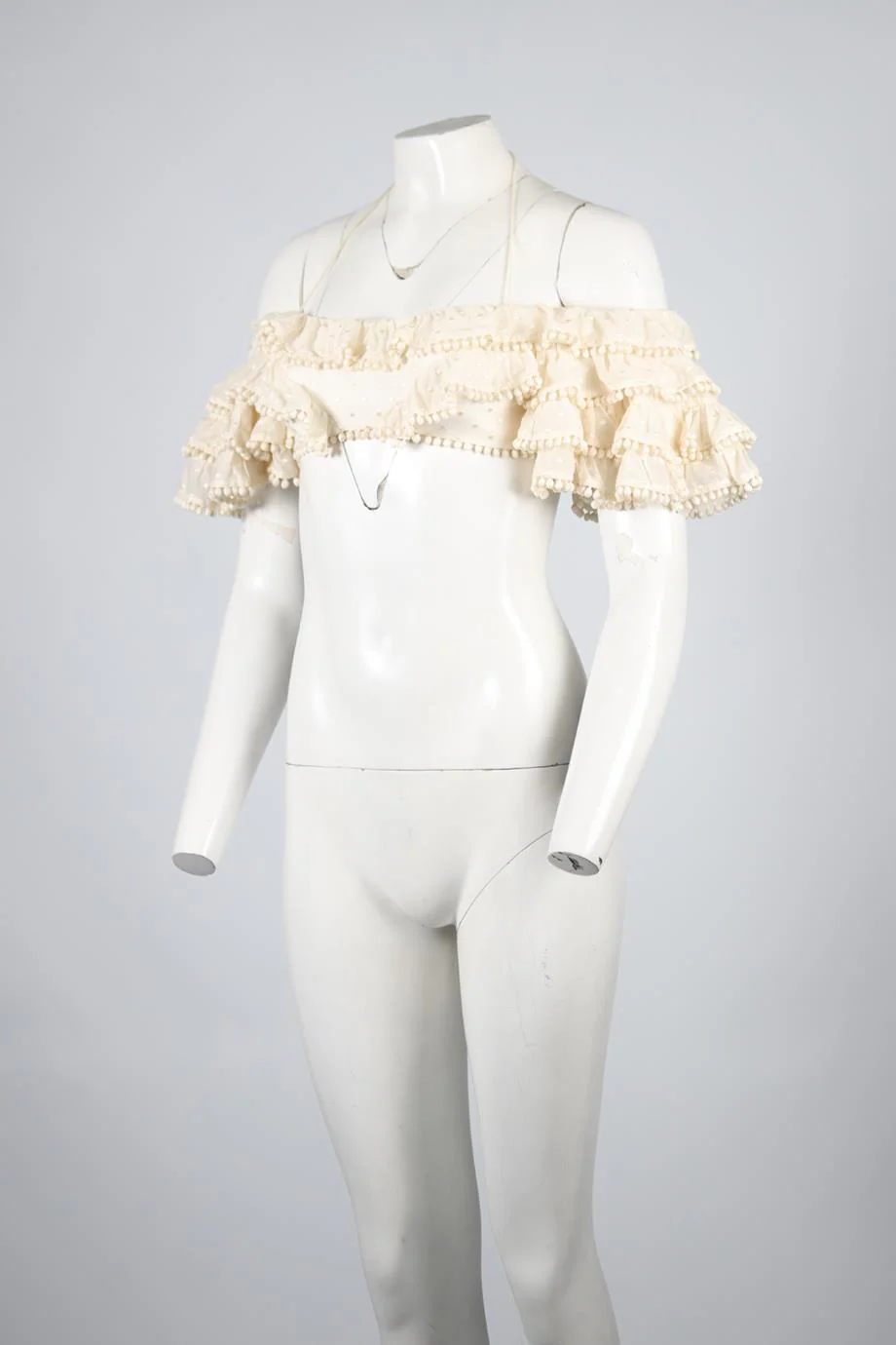 ZIMMERMANN CROPPED COTTON AND SILK BLEND TOP UK 10 - Image 3