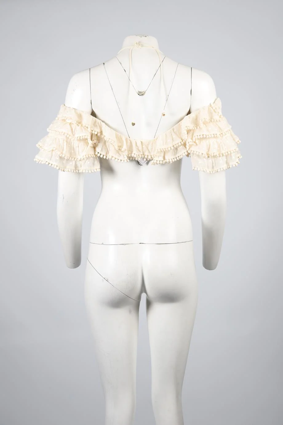 ZIMMERMANN CROPPED COTTON AND SILK BLEND TOP UK 10 - Image 4