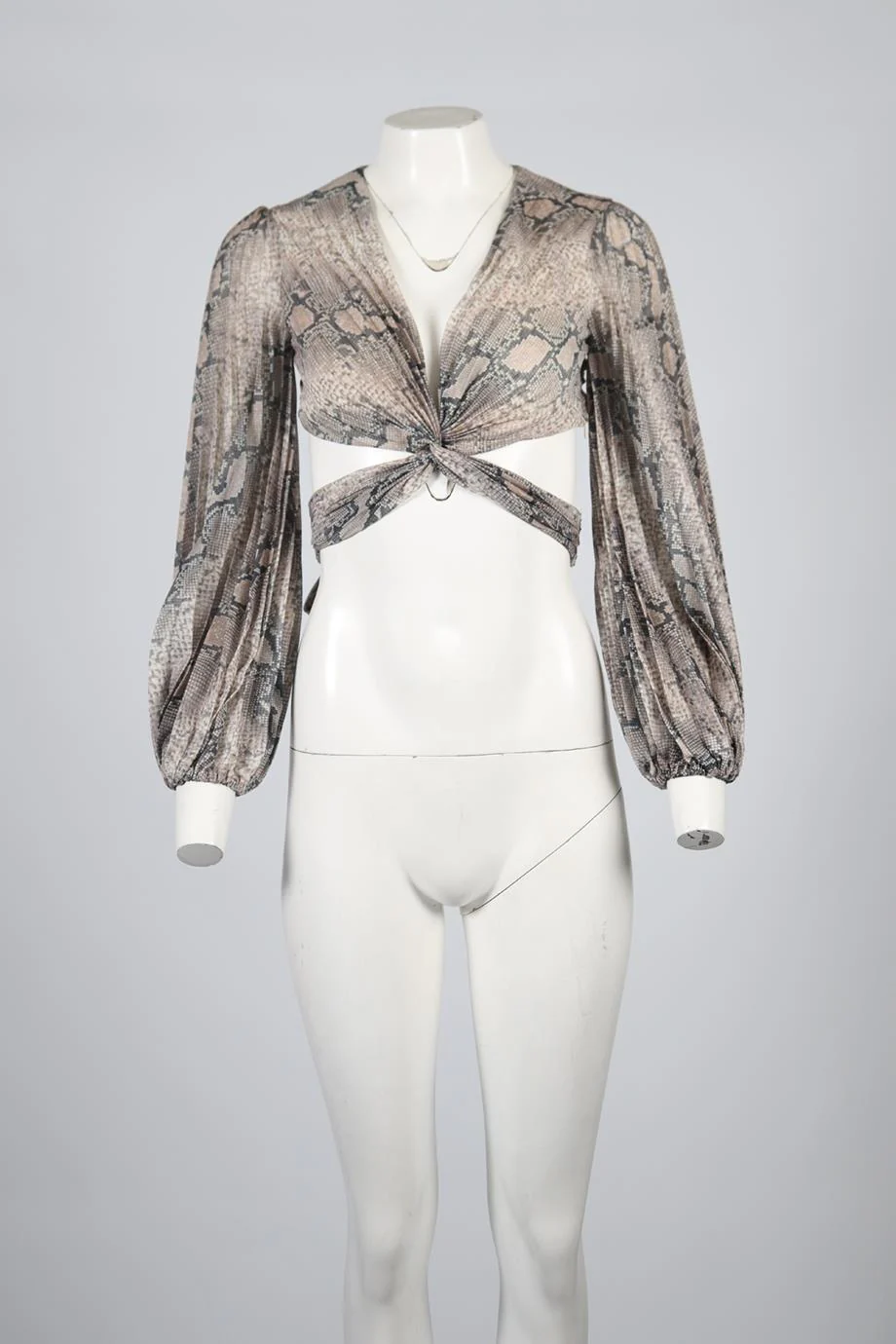 ZIMMERMANN CROPPED COTTON BLEND TOP UK 8 - Image 2