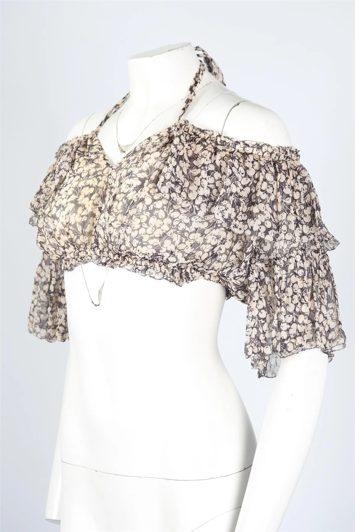 ZIMMERMANN CROPPED SILK TOP UK 8 - Image 3