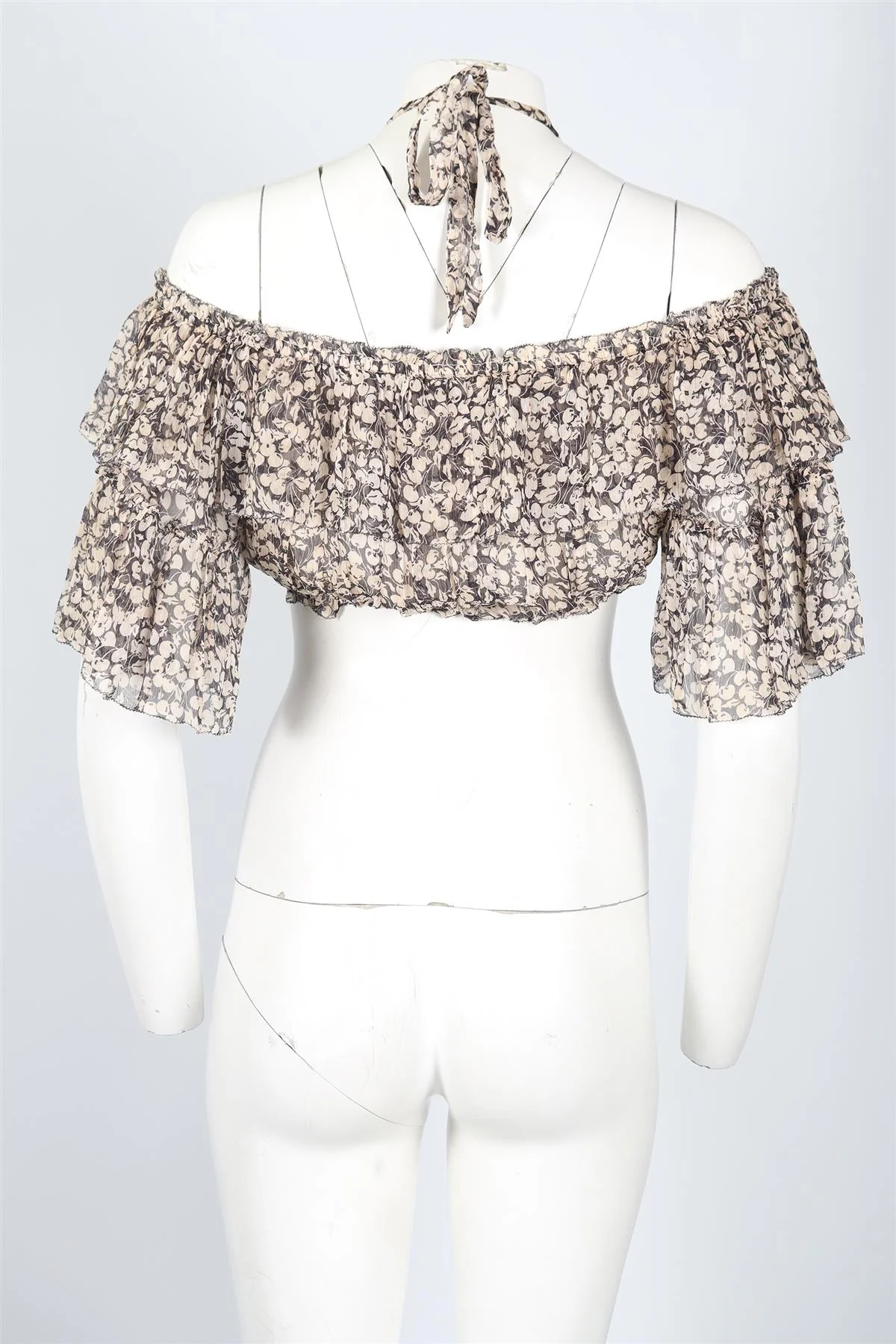 ZIMMERMANN CROPPED SILK TOP UK 8 - Image 4