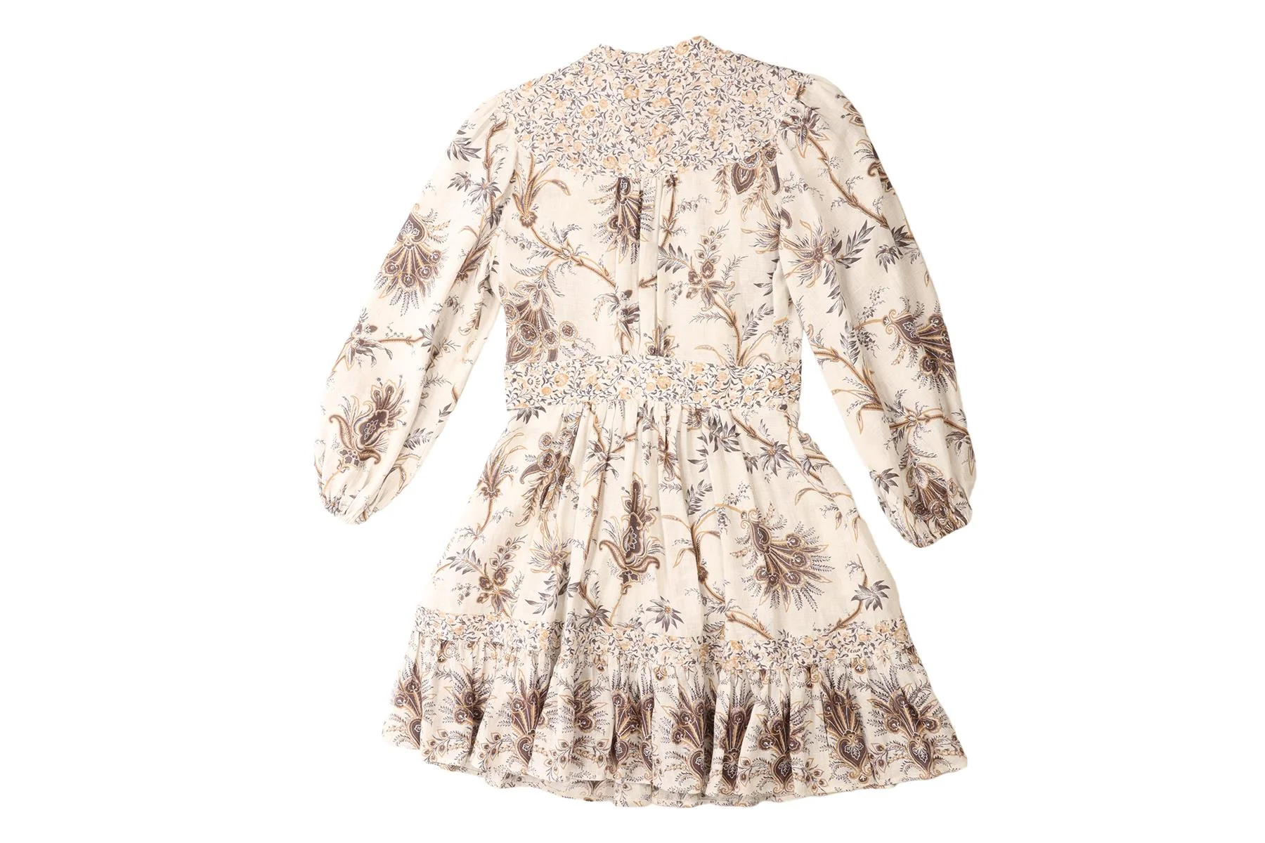 ZIMMERMANN ECRU LINEN MINI DRESS 1 UK 10 - Image 3