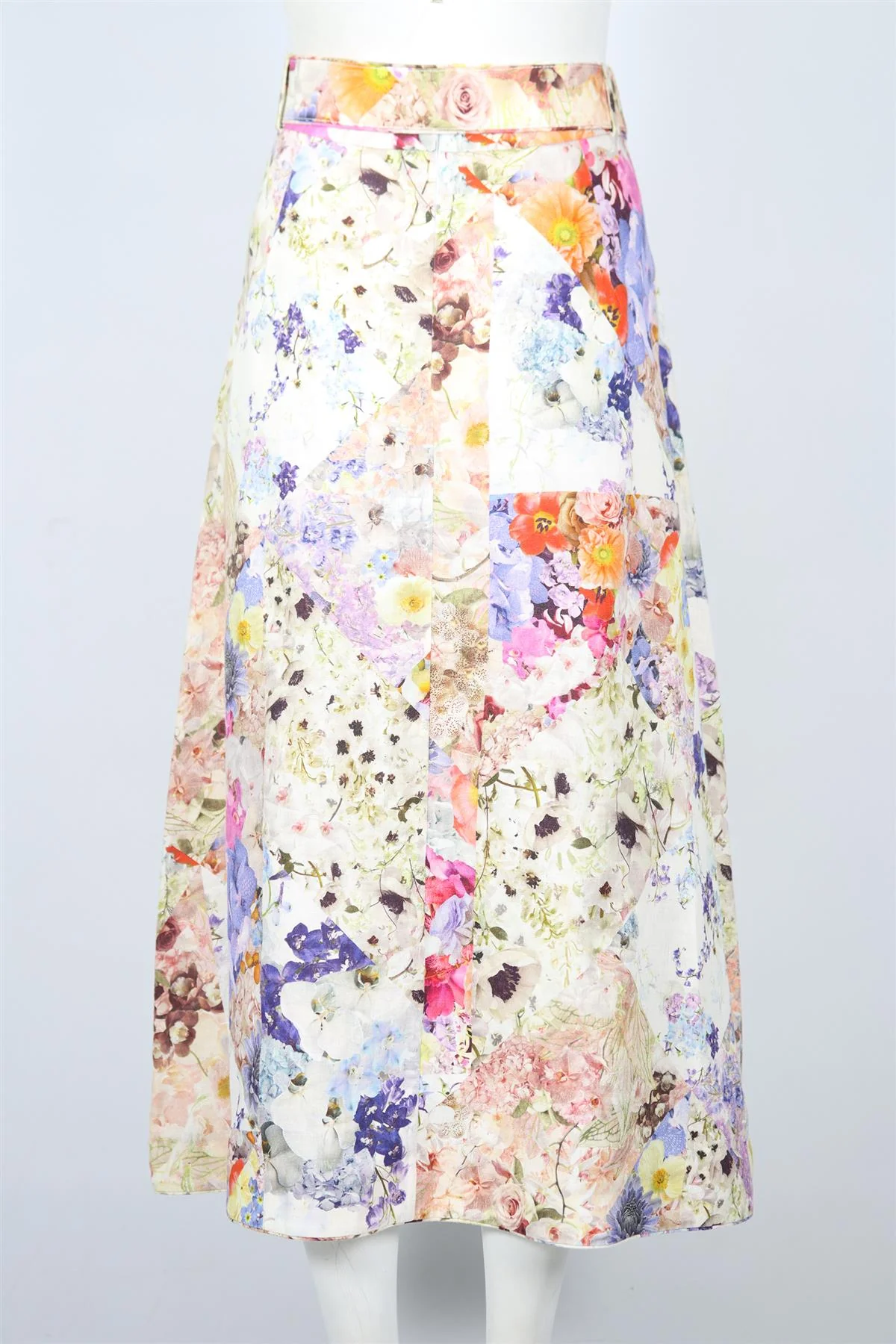 ZIMMERMANN FLORAL PRINT LINEN MAXI SKIRT UK 14 - Image 4
