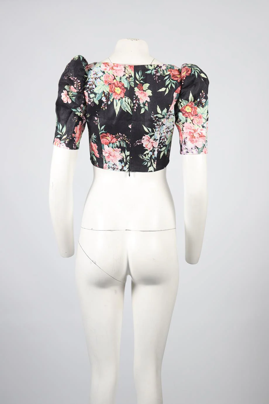 ZIMMERMANN FLORAL PRINT LINEN TOP UK 8 - Image 4