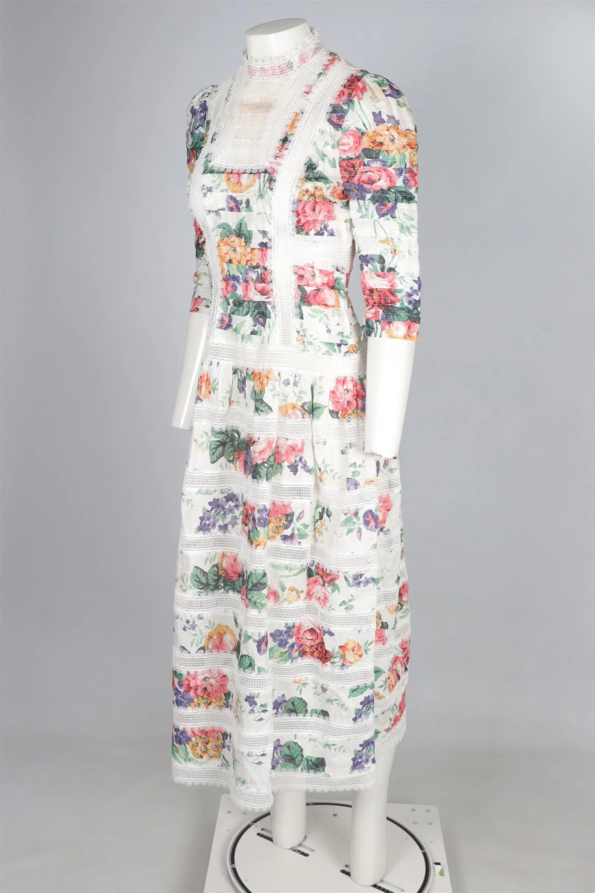 ZIMMERMANN MULTI COTTON MAXI DRESS 1 UK 10 - Image 3