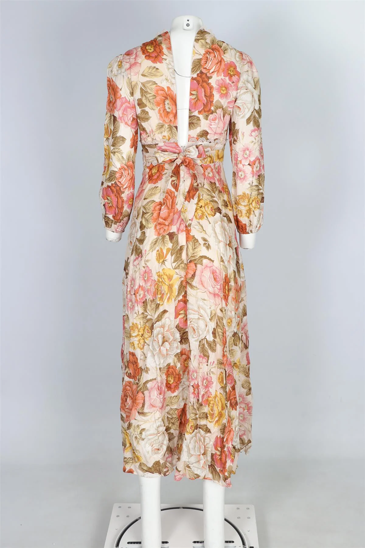 ZIMMERMANN MULTI LINEN MAXI DRESS UK 8 - Image 4