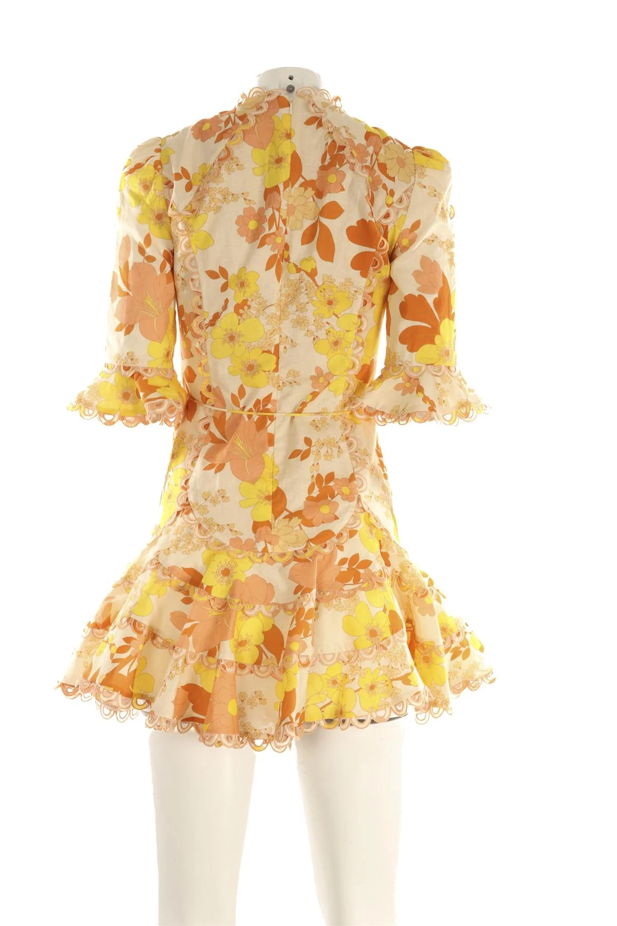 ZIMMERMANN MULTI LINEN MINI DRESS UK 10 - Image 4