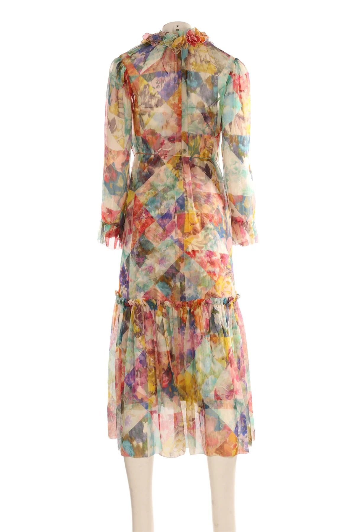 ZIMMERMANN MULTI SILK MAXI DRESS 0 UK 8 - Image 4