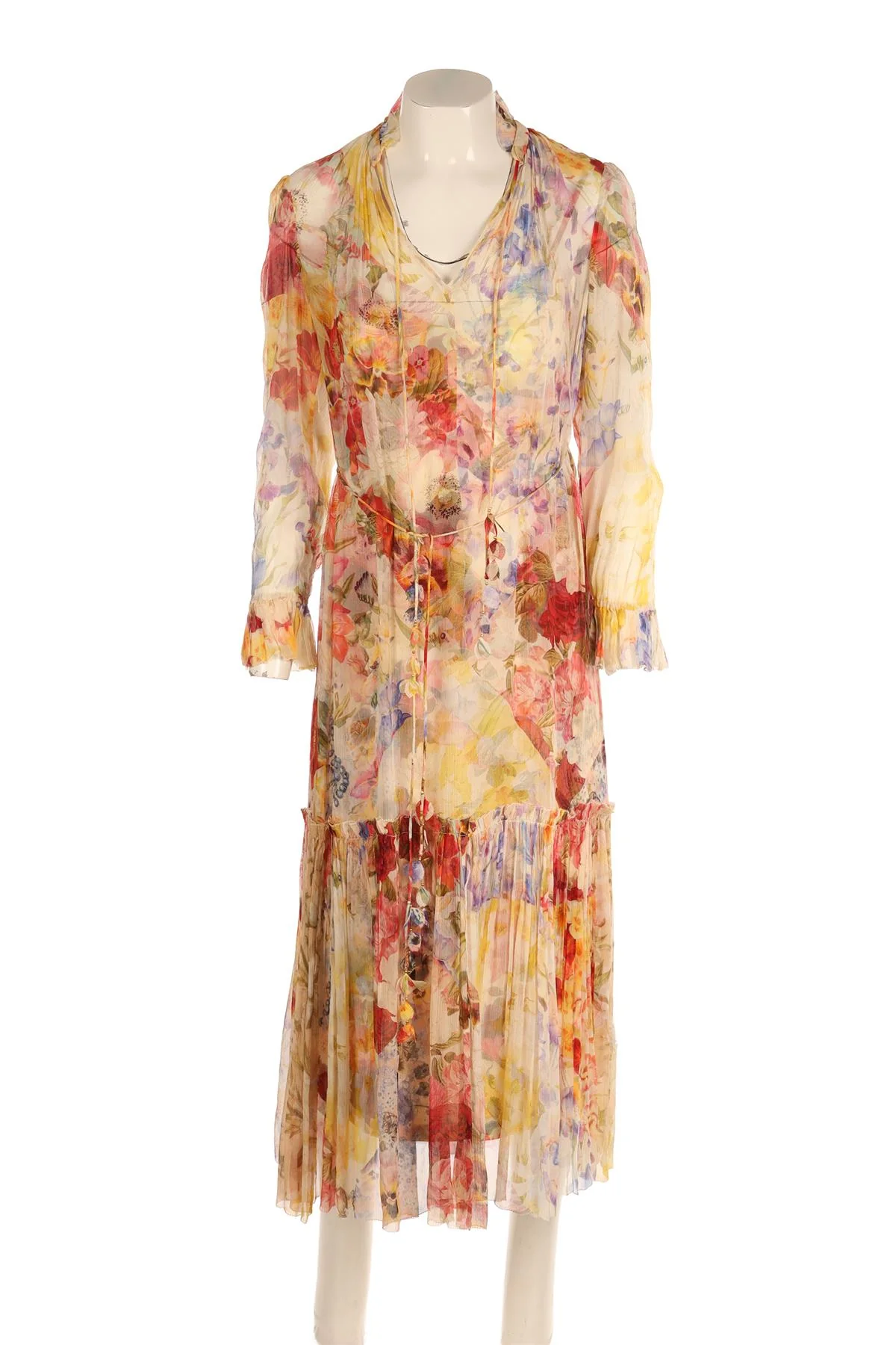 ZIMMERMANN MULTI SILK MAXI DRESS 0 UK 8 - Image 2