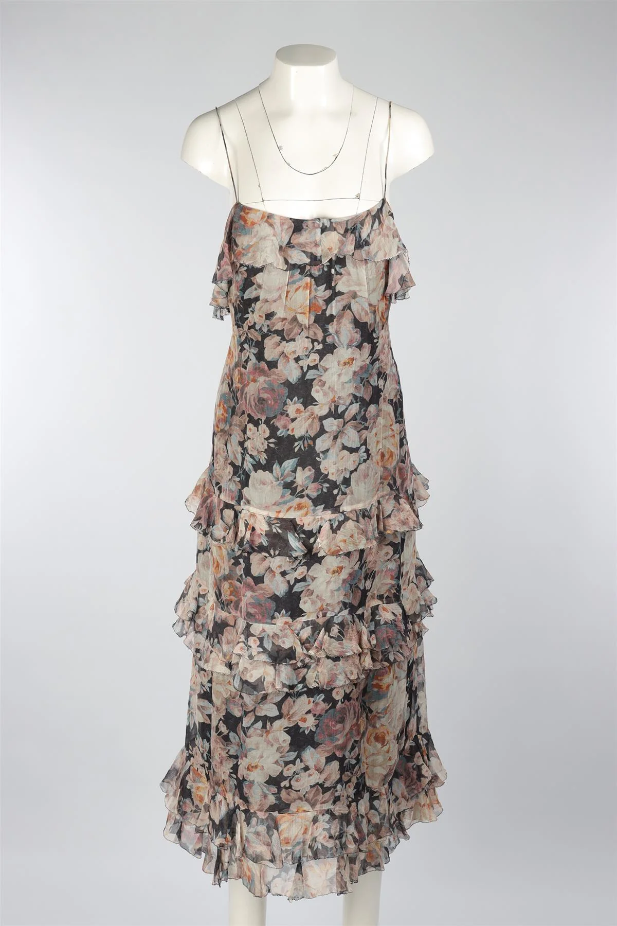 ZIMMERMANN MULTI SILK MAXI DRESS 3 UK 14 - Image 2