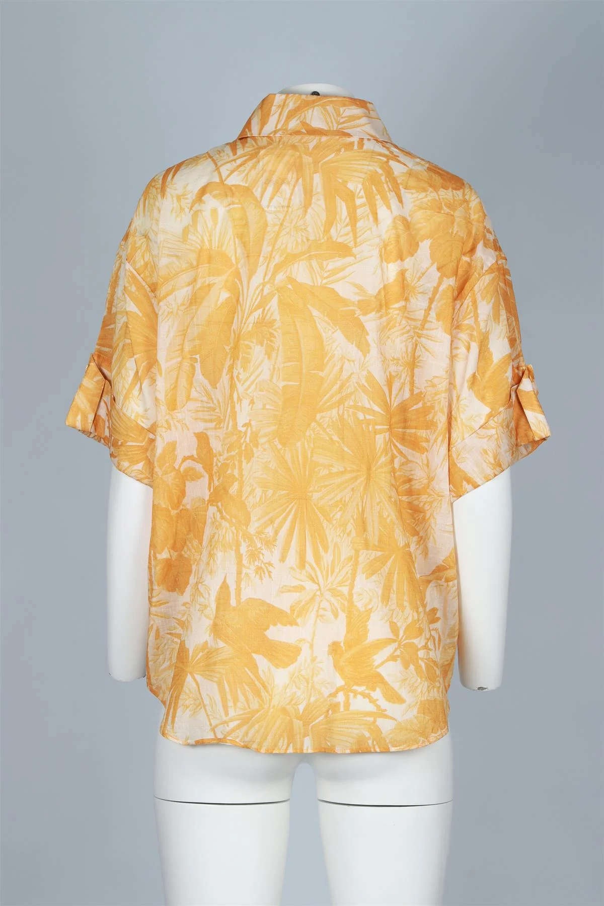 ZIMMERMANN ORANGE COTTON SHIRT UK 14 - Image 4