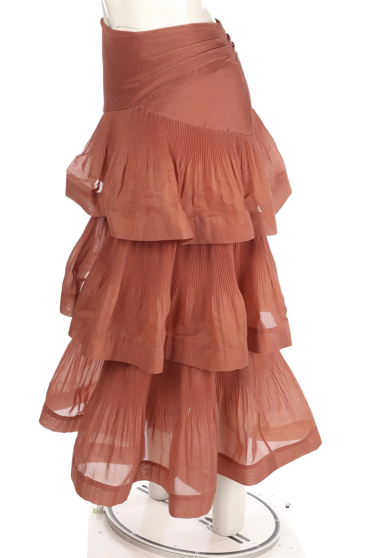 ZIMMERMANN PINK ORGANZA MAXI SKIRT UK 10 - Image 3