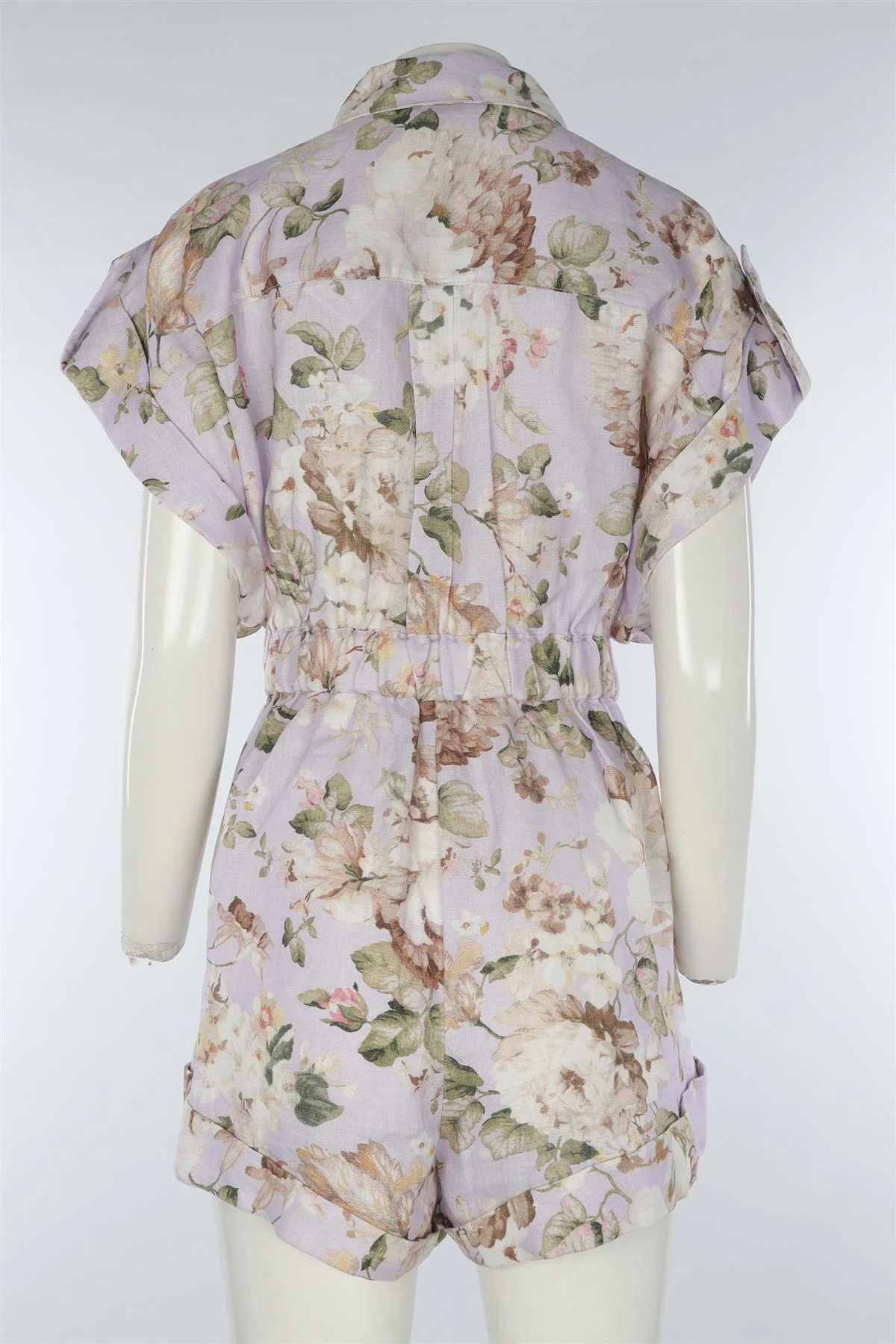 ZIMMERMANN PURPLE LINEN PLAYSUIT UK 14 - Image 4