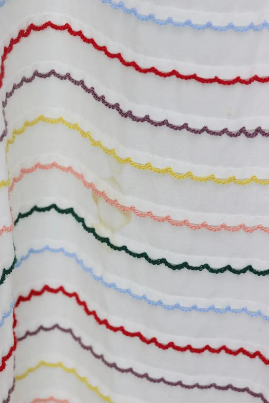 ZIMMERMANN SCALLOPED STRIPED COTTON MIDI DRESS UK 12 - Image 5