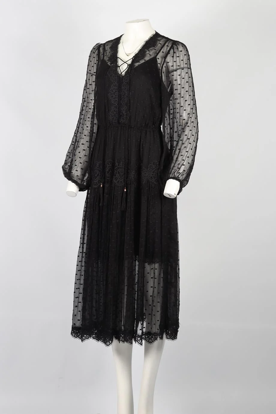 ZIMMERMANN SILK MIDI DRESS UK 12 - Image 3