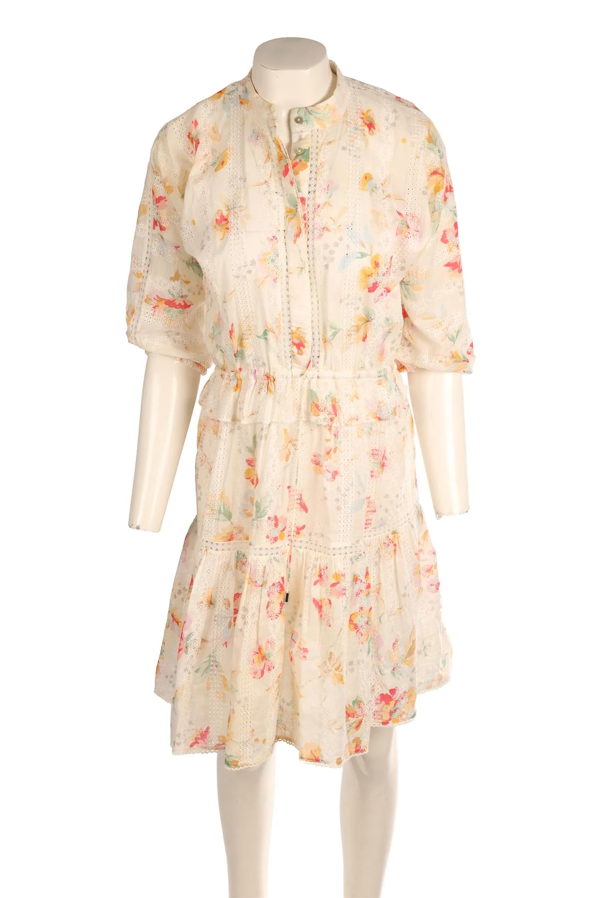 ZIMMERMANN WHITE COTTON MINI DRESS 0 UK 8 - Image 2